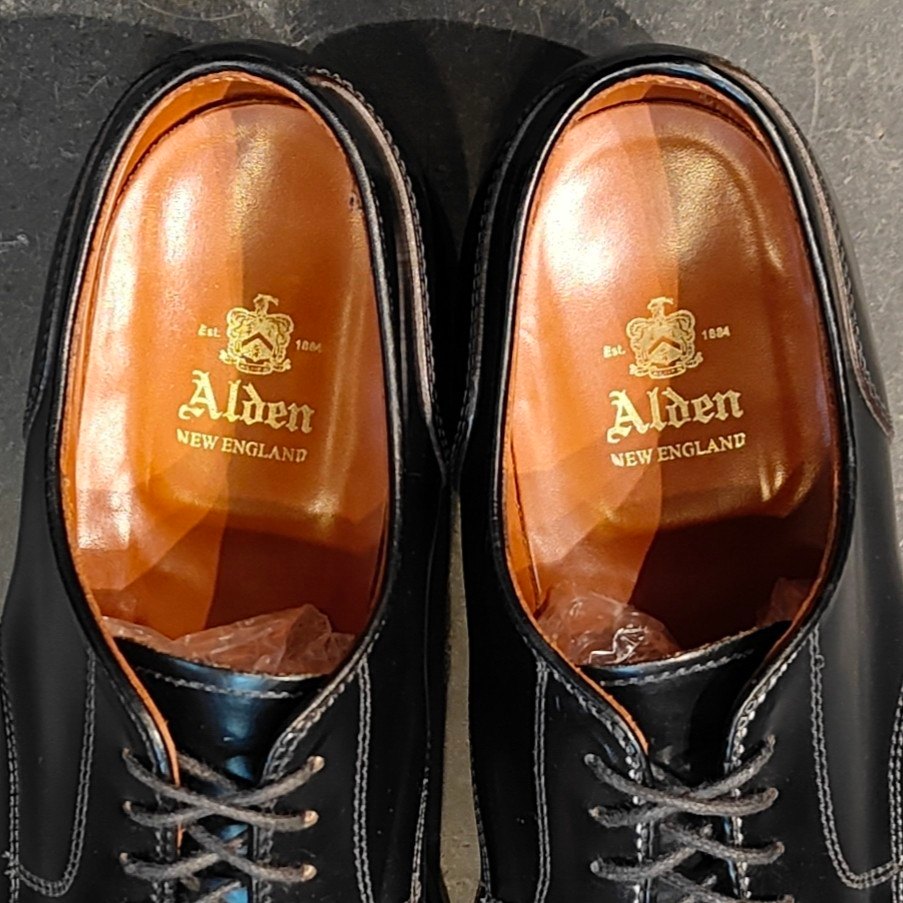 使用数回【 ALDEN】オールデン 2211 NST Uチップ コードバン ブラック サイズ US8D アバディーンラスト