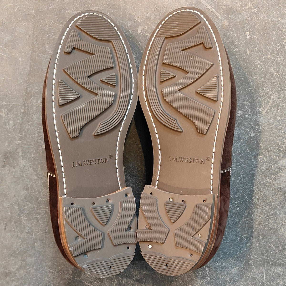 新品未使用【J.M.WESTON】ジェイエムウエストン 641 ゴルフ Uチップ スエード ダークブラウン サイズ UK7E 31ラスト 参考定価176,000-