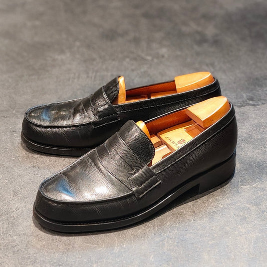 希少 美品【J.M.WESTON】ジェイエムウエストン 60年代?180 シグニチャーローファー ボックスカーフ ブラック サイズ UK5D 41ラスト 定価¥151,800-