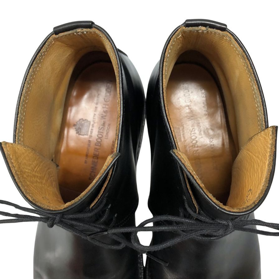 【Schnieder Boots】シュナイダーブーツ 52 ブーツ カーフレザー ブラック(黒) サイズ 6.5 ラスト