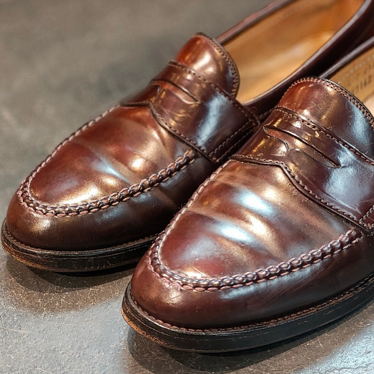 【ALDEN】オールデン 99162 ペニーローファー コードバン ダークバーガンディ サイズ US7D バンラスト 定価¥215,600-