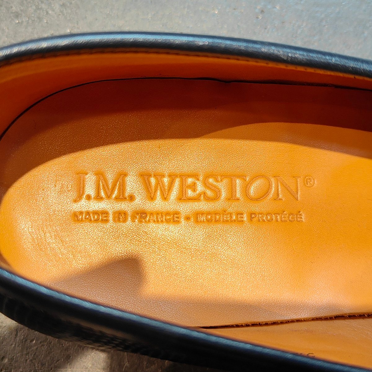 新品未使用 【J.M.WESTON】ジェイエムウエストン 180 ローファー リザード ネイビー サイズ 5.5D 41ラスト 定価¥341,000