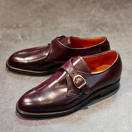 新品未使用 【ALDEN】オールデン 954 シングルモンク コードバン ダークバーガンディ サイズUS6.5D アバディーンラスト 参考定価¥220,000-