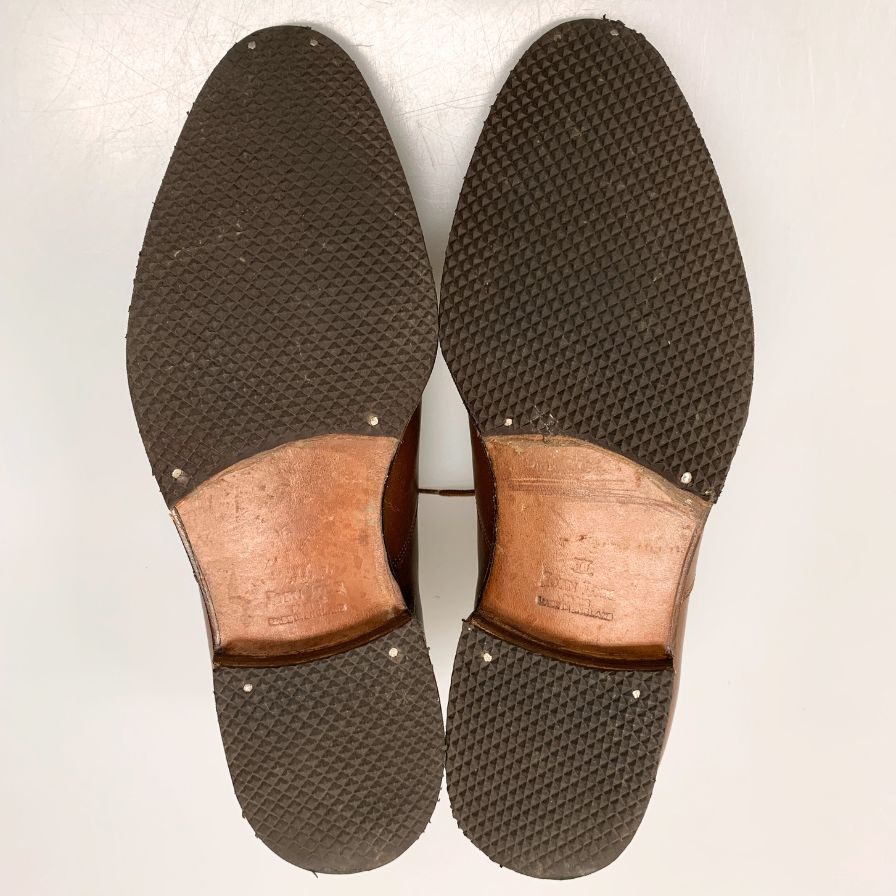 希少 美品【JOHN LOBB】ジョンロブ Sスタンプ シティ ストレートチップ カーフ ブラウン サイズ UK6E 8695ラスト