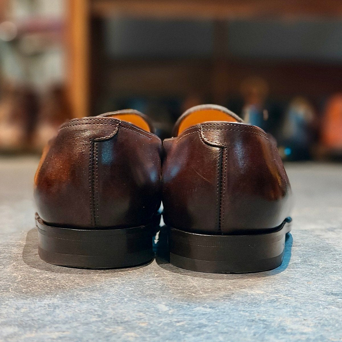 使用数回 【JOHN LOBB】ジョンロブ ロペス ローファー ミュージアムカーフ ダークブラウン サイズ UK9E 4395ラスト 参考定価¥269,500-