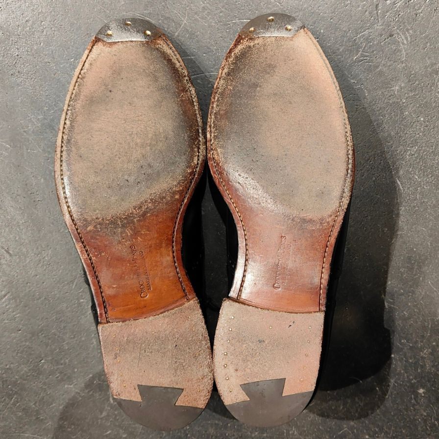 【CROCKETT&JONES】クロケット&ジョーンズ ウエストフィールド セミブローグ カーフ ブラック サイズ8E 341ラスト参考定価¥137,500-