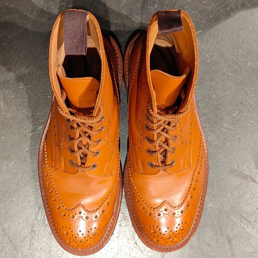【Tricker’s】トリッカーズ ストウ ブーツ カーフ ベージュ サイズ UK6.5 参考定価¥132,000-