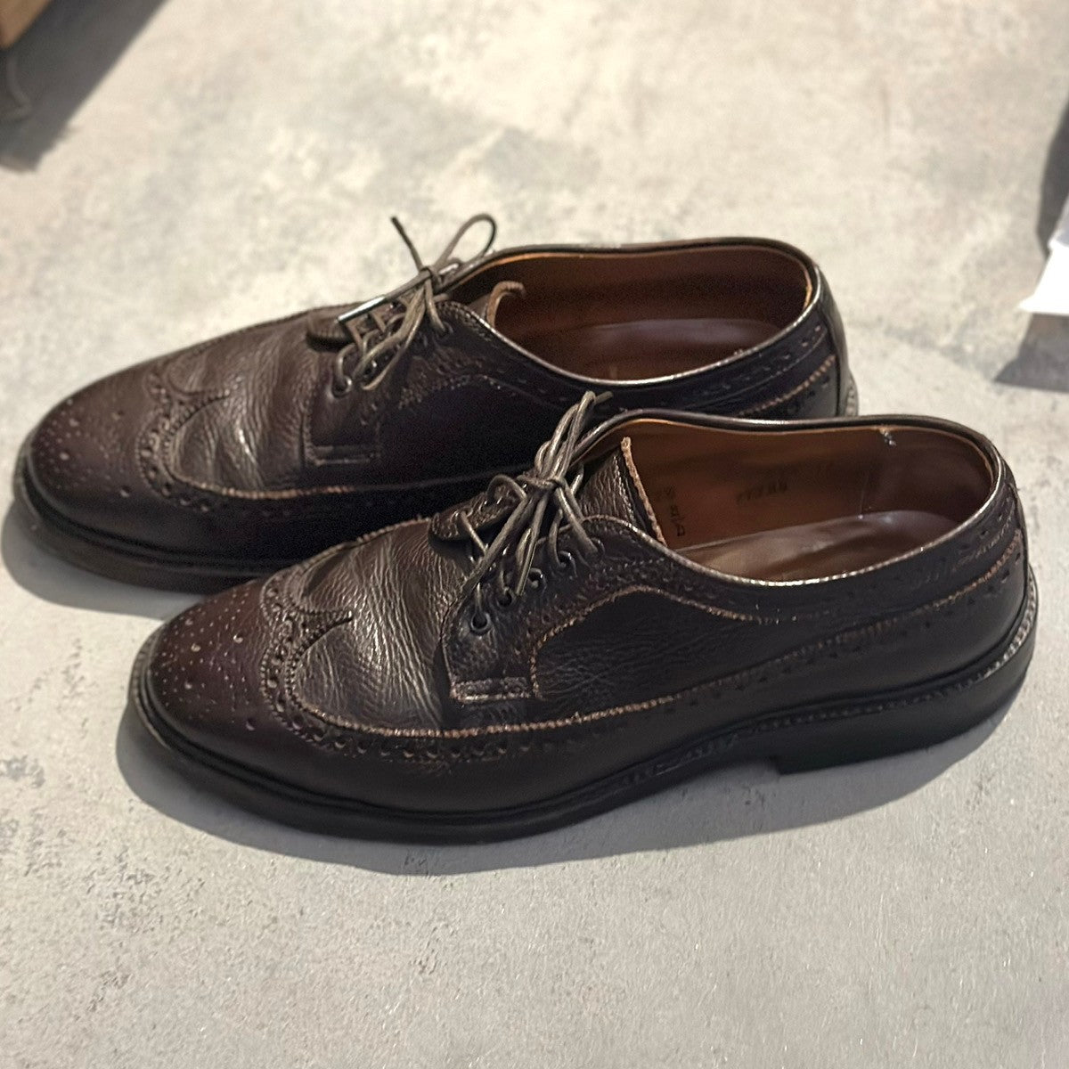 希少【ALDEN】オールデン 97784 ユナイテッドアロウズ別注 ウイングチップ グレインレザー ブラウン サイズUS7.5D バリーラスト