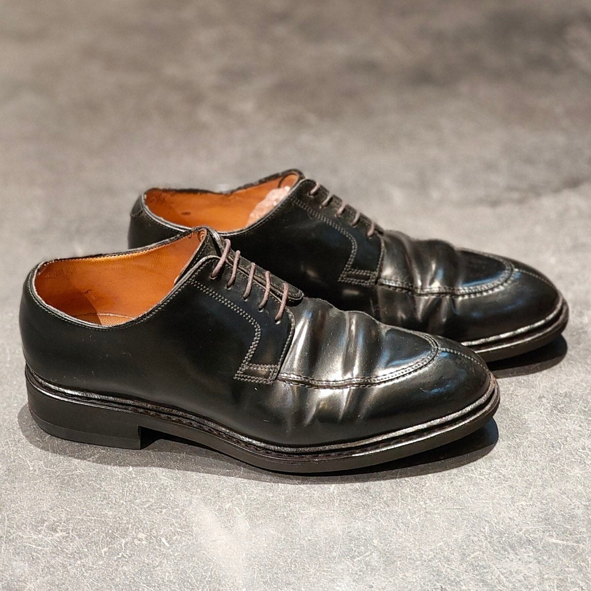 希少【Paraboot】パラブーツ サンド Uチップ コードバン ブラック サイズ UK6