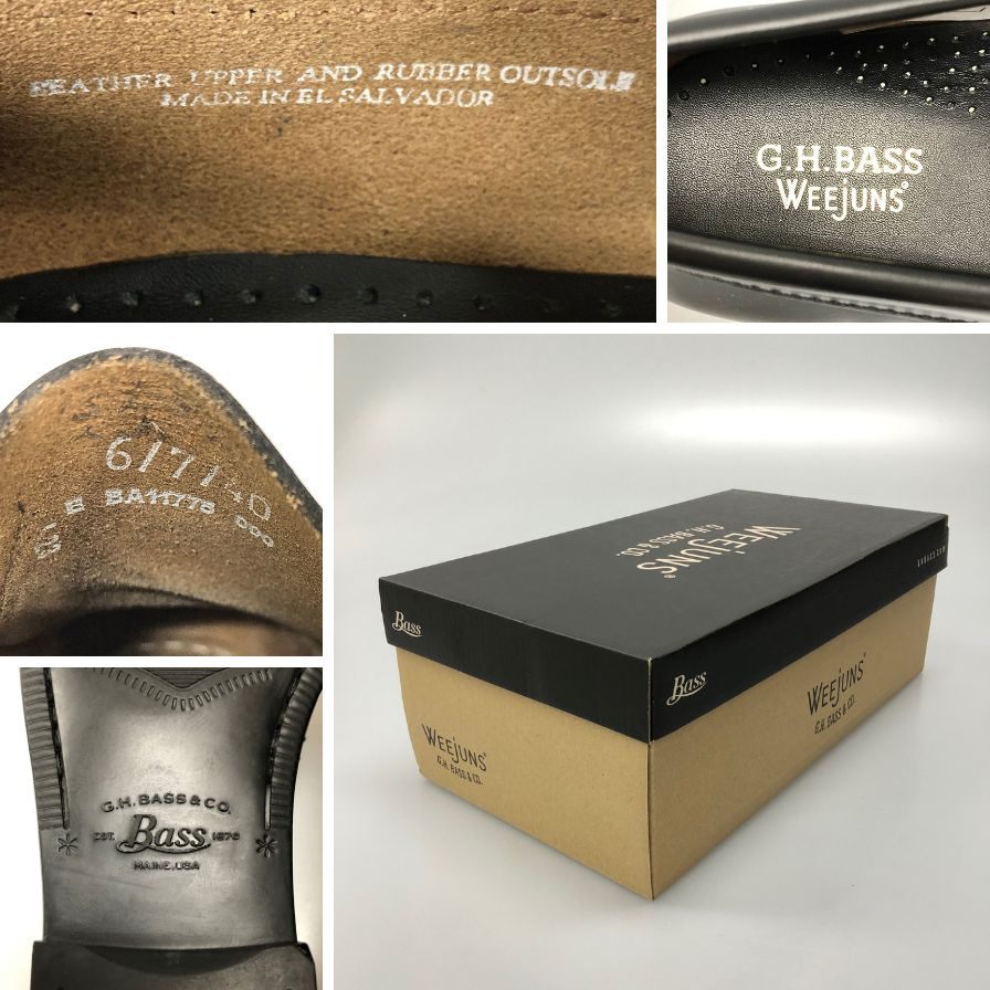 新品未使用 【G.H.Bass&Co. 】 ジーエイチバス 11775 リンカーン ビットローファー ハイシャインレザー ブラック サイズ US7 定価¥34,100-