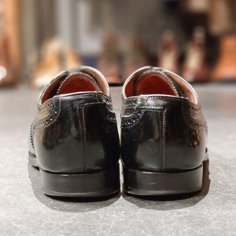 【CROCKETT&JONES】クロケット&ジョーンズ ウエストフィールド セミブローグ カーフ ブラック サイズ8E 341ラスト参考定価¥137,500-