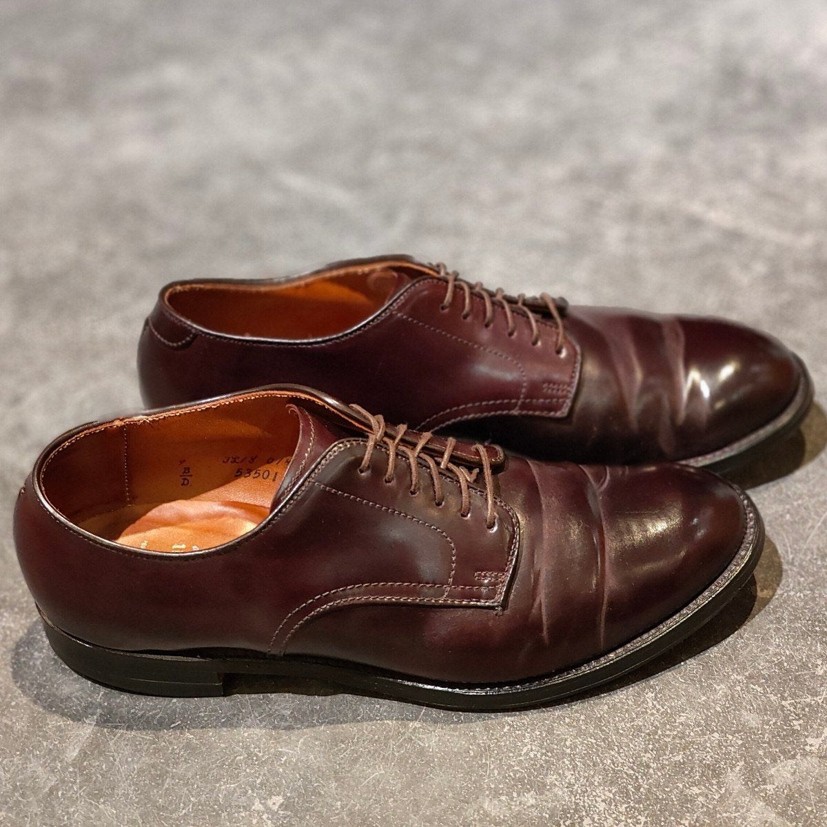 【ALDEN】オールデン 53501 プレーントゥ コードバン ダークバーガンディ サイズ US9D モディファイドラスト 定価 ¥217,800-