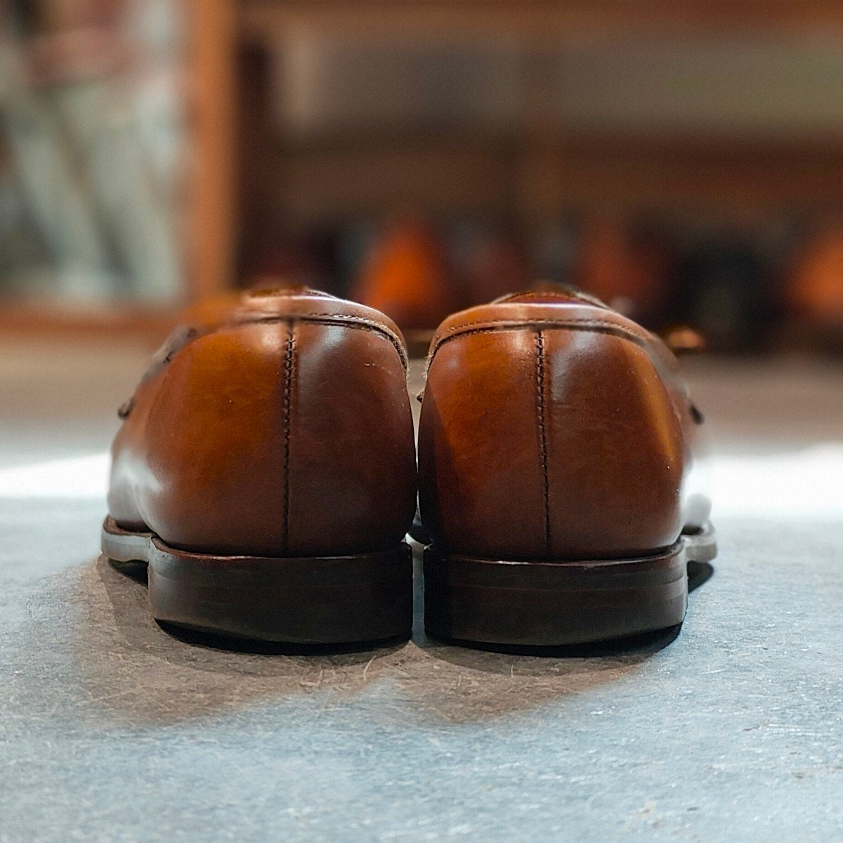 美品【Crockett&Jones】クロケット&ジョーンズ ボストン2 ローファー ウォータープルーフカーフ ダークブラウン サイズUK6E 376ラスト 参考定価¥121,000-
