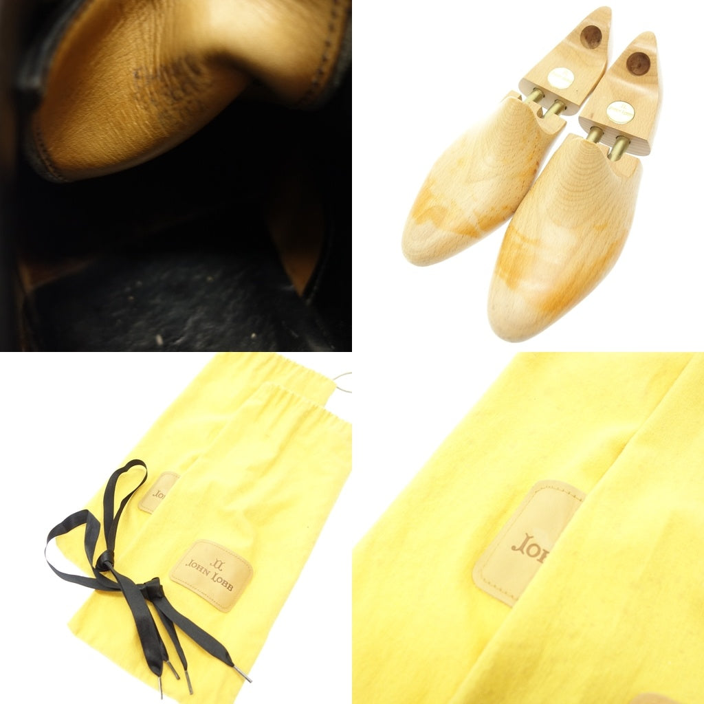 【JOHN LOBB】ジョンロブ ガルニエ 内羽根プレーントゥ カーフ ブラック サイズ UK8E 8695ラスト