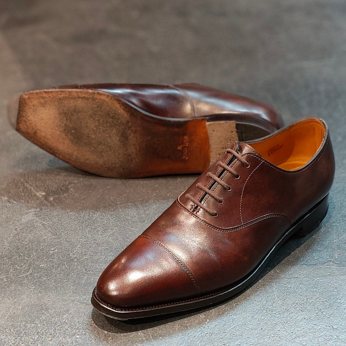 極美品 【JOHNLOBB】ジョンロブ シティ2 ミュージアムカーフ ダークブラウン サイズ UK6D 7000ラスト 定価¥215,600-