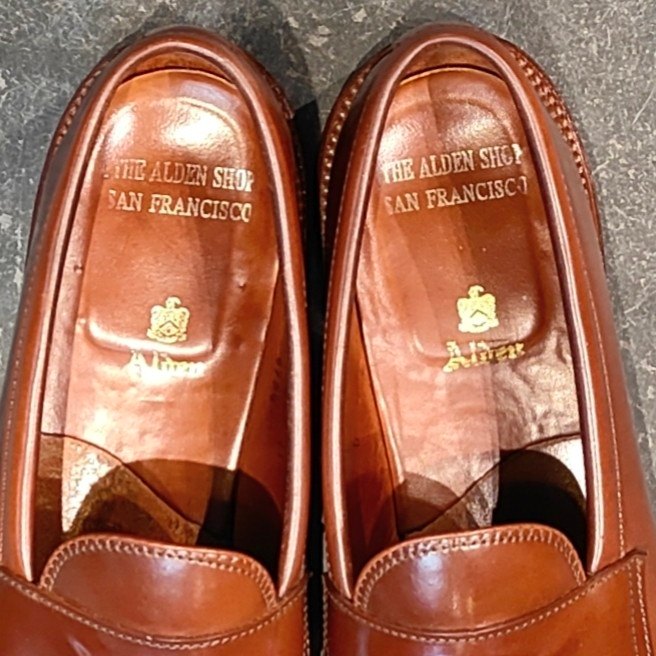 希少 美品 【ALDEN】オールデン オールデンショップサンフランシスコ別注 6754 ペニーローファー コードバン ラベロ サイズ US10.5E バンラスト