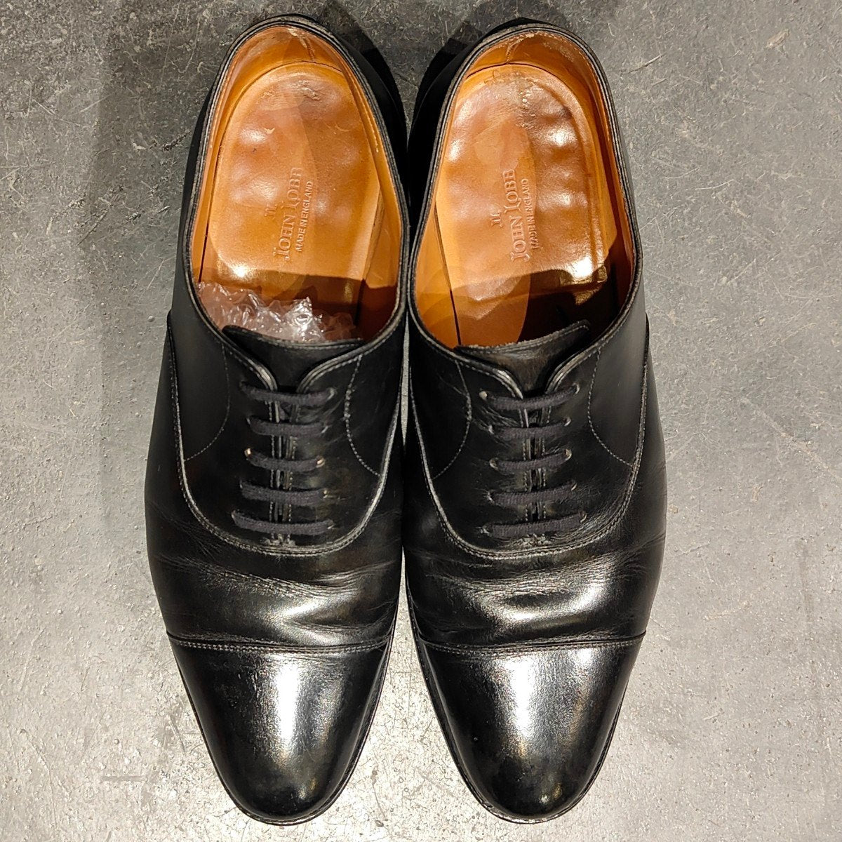 【JOHN LOBB】ジョンロブ シティ2 ストレートチップ カーフ ブラック サイズUK5.5E 7000ラスト参考定価¥228,800-