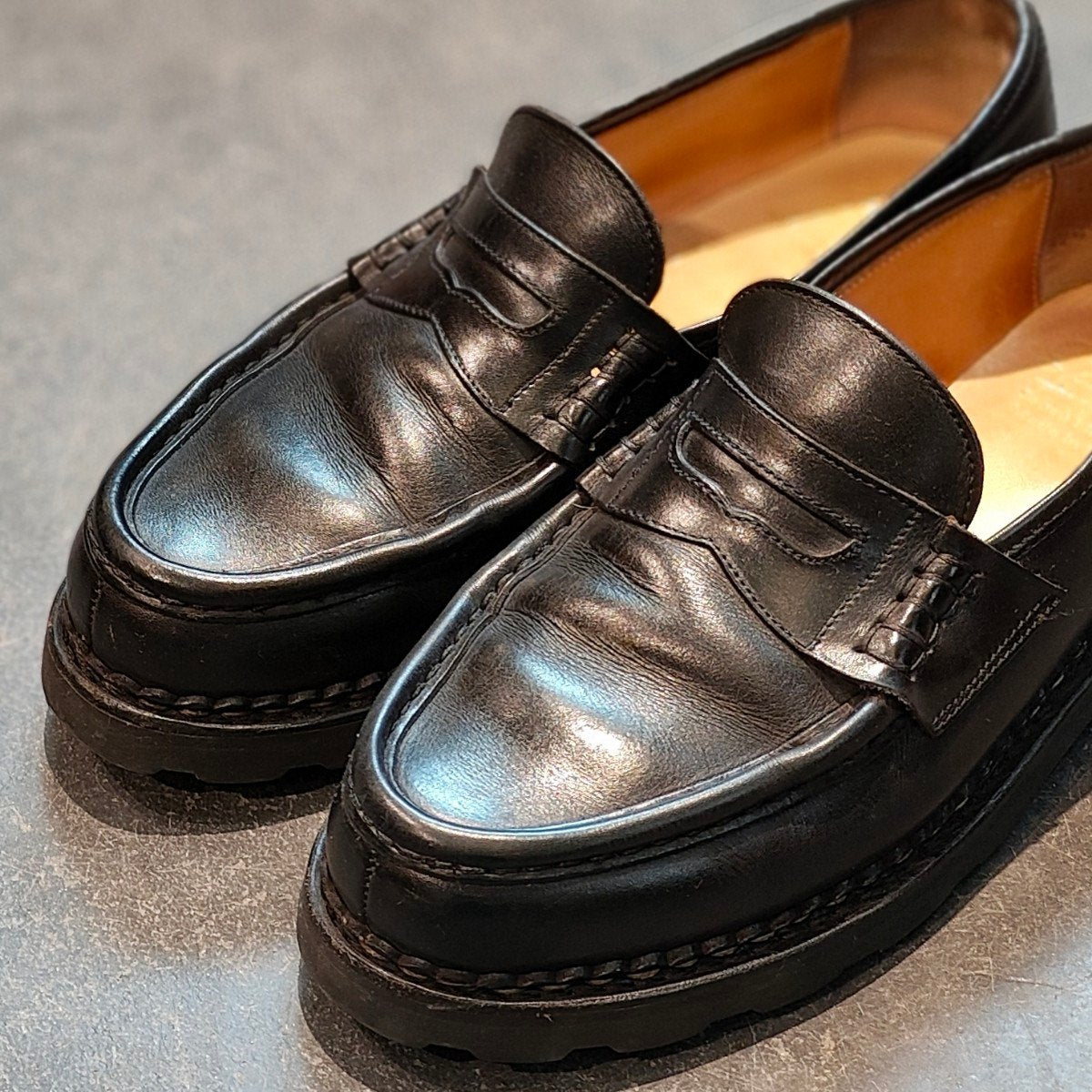 【Paraboot】パラブーツ ランス コインローファー リスレザー ブラック サイズ UK6.5F