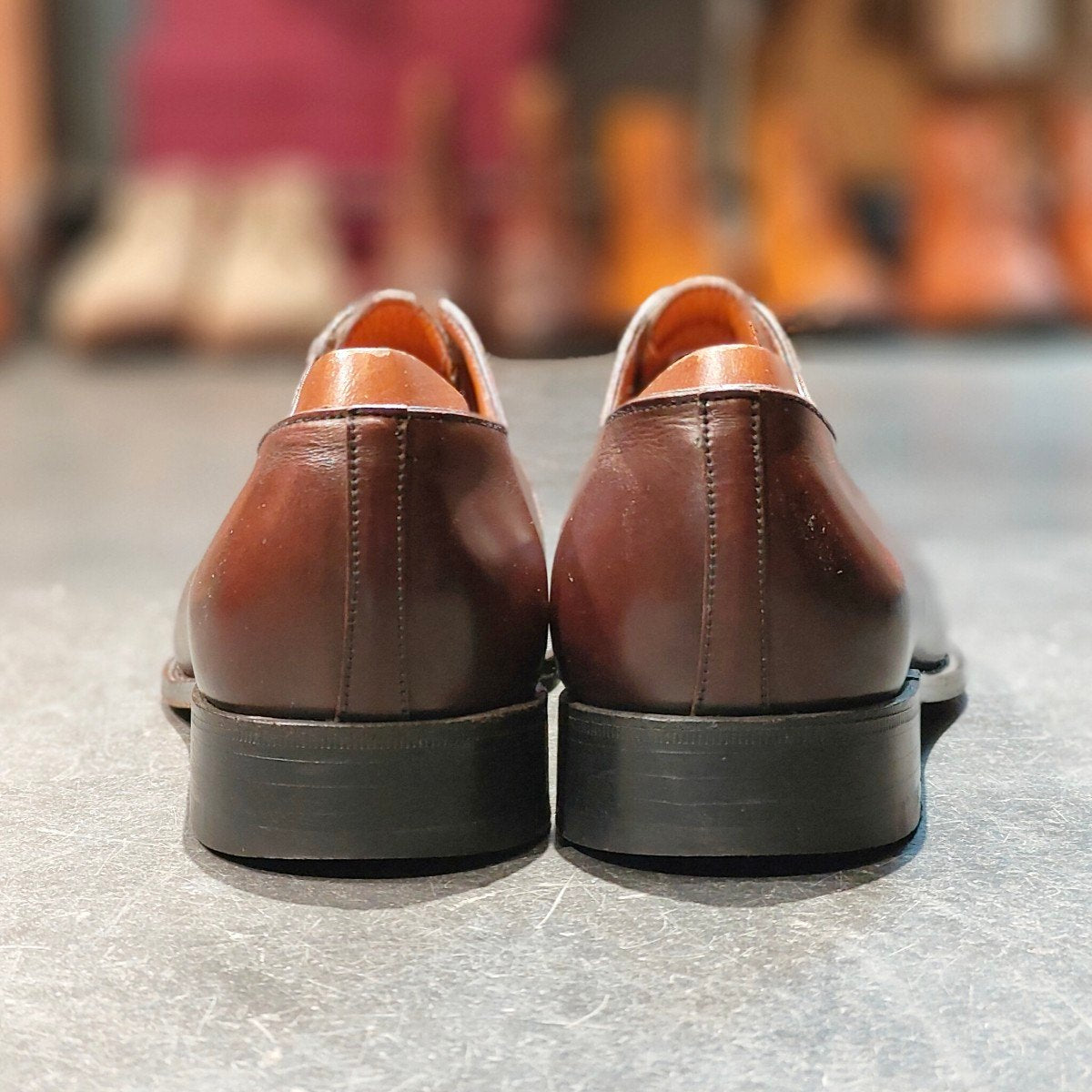 希少 極美品【J.M.WESTON】ジェイエムウエストン 300  旧旧ロゴ ストレートチップ カーフ ブラウン UK6E 11ラスト 参考定価¥165,000-