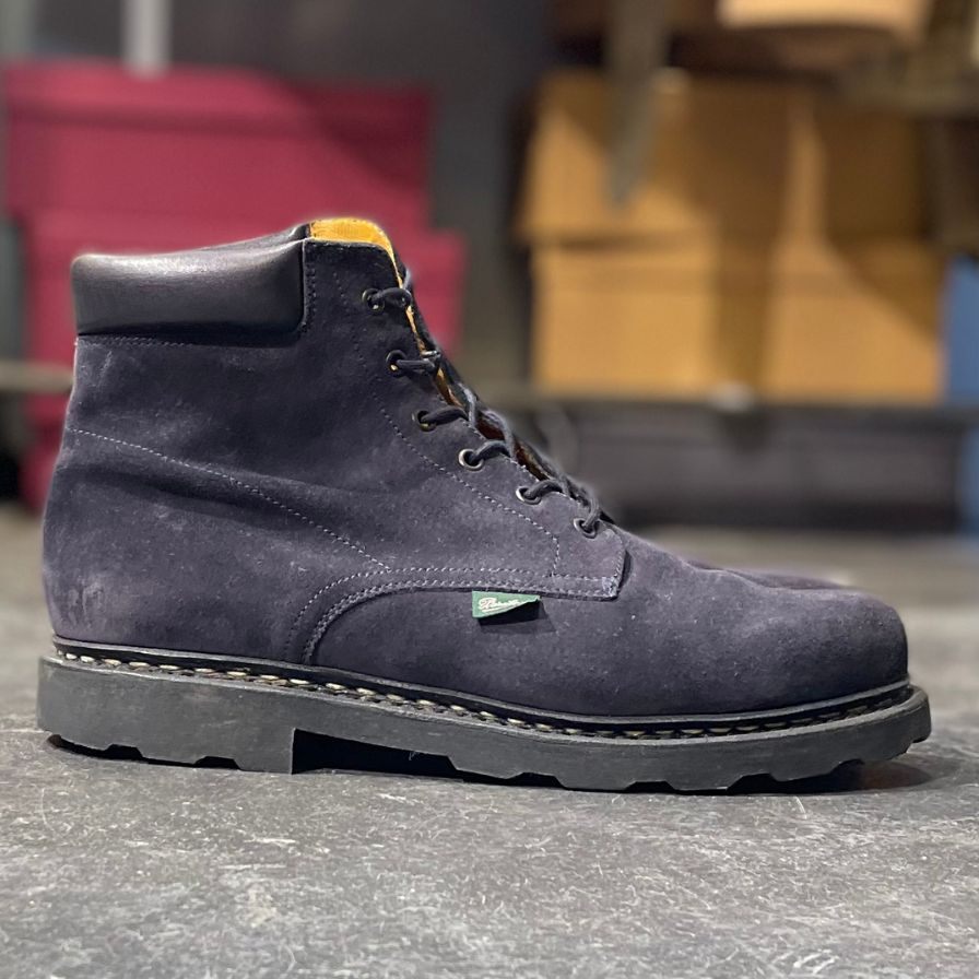 【Paraboot】パラブーツ ベルジュラック レースアップブーツ スエード ネイビー サイズUK7.5