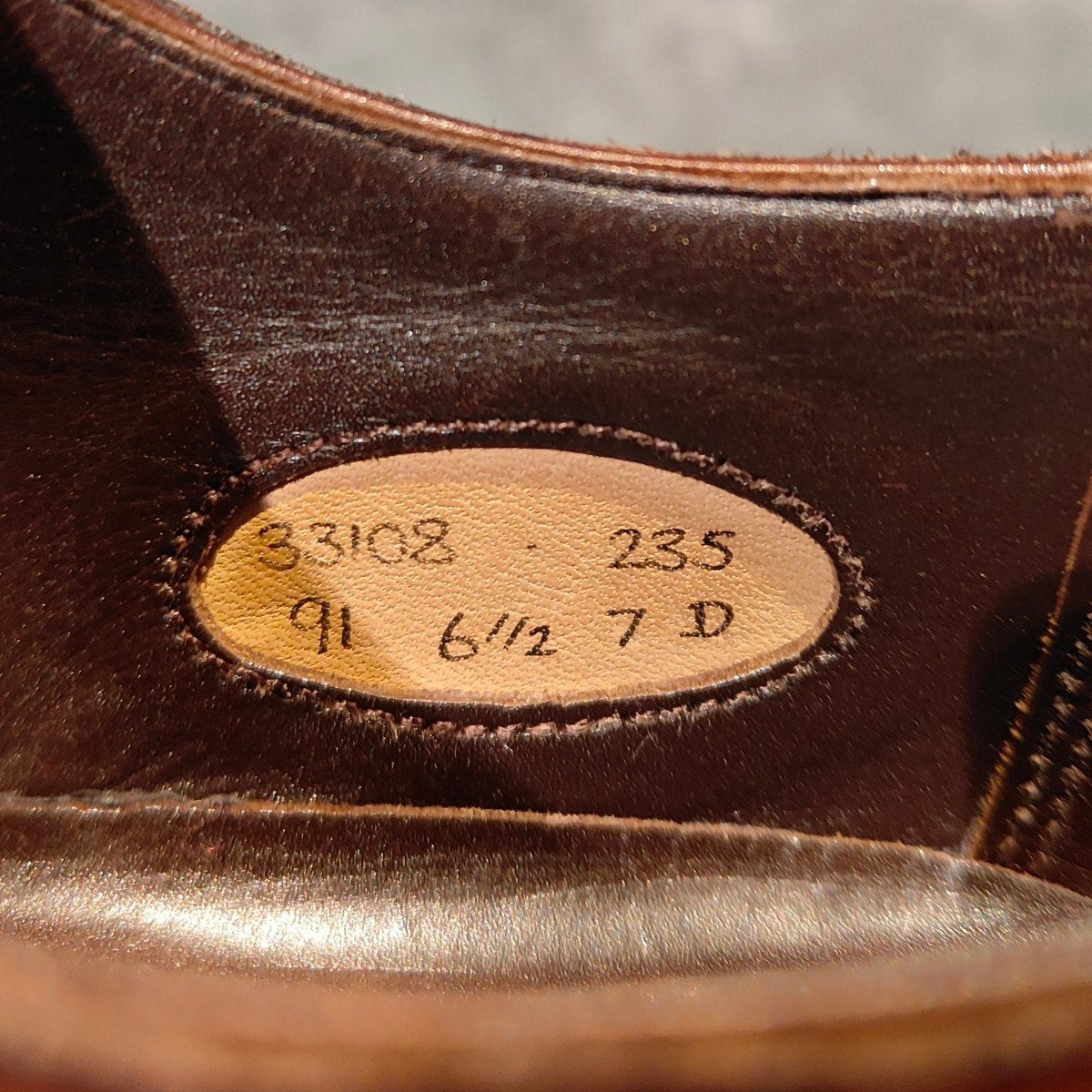 【GRENSON】グレンソン 33108 マスターピース パンチドキャップトゥ カーフ ブラウン サイズUK6.5D 91ラスト