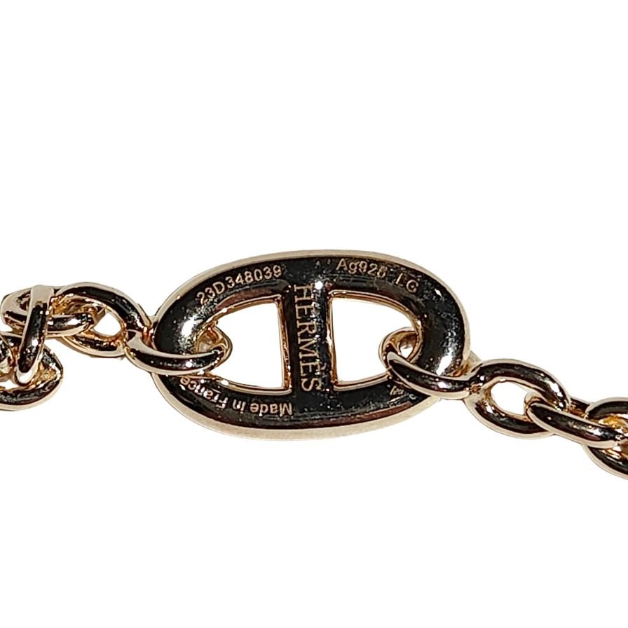 【HERMES Accessory】エルメス ブレスレット ファランドール シェーヌダンクル LG Ag925 シルバー ユニセックス