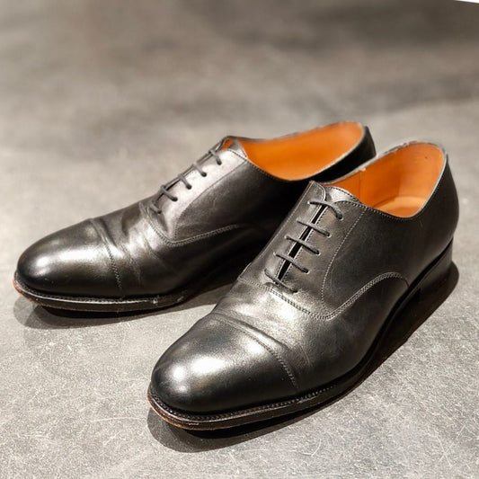 【J.M.WESTON】ジェイエムウエストン 300 ストレートチップ カーフ ブラック UK7.5E 定価¥165,000-