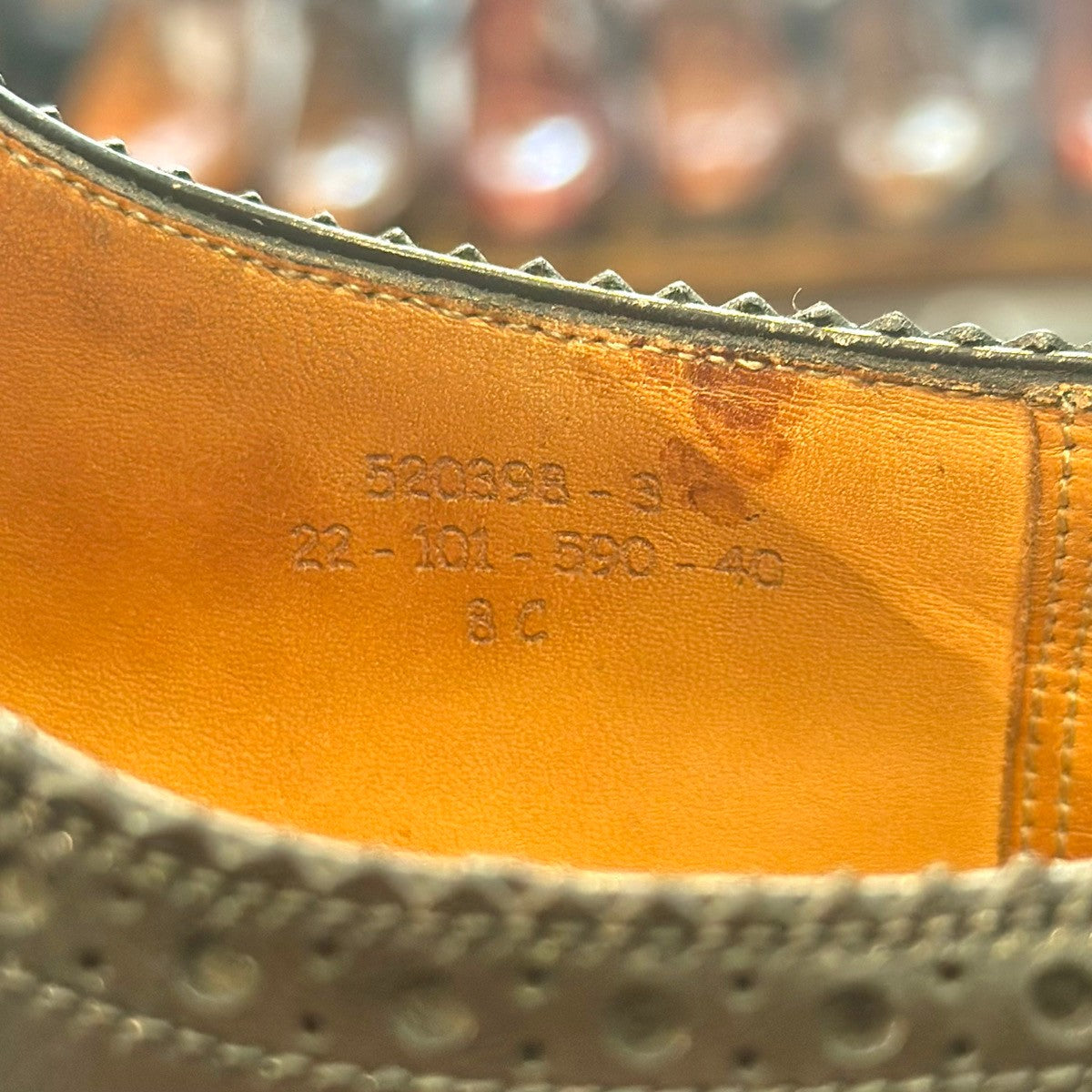 極美品【J.M.WESTON】ジェイエムウエストン ウイングチップ 590 トリプルソールダービー カーフ ブラック サイズ8C 22ラスト