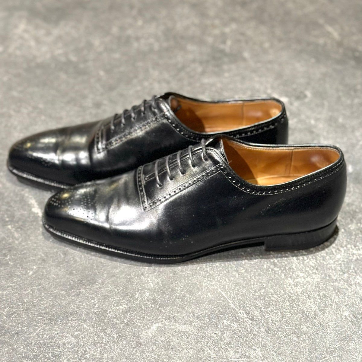 極美品【AUBERCY】オーベルシー 772 アデレード カーフ ブラック サイズUK5.5