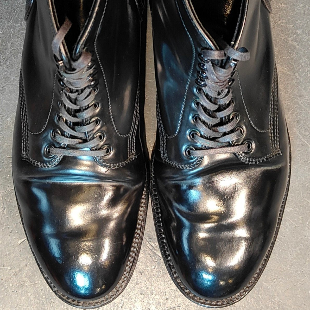 希少 【ALDEN】オールデン アナトミカ別注 1124 プレーントゥ ブーツ コードバン ブラック サイズUS9D モディファイドラスト