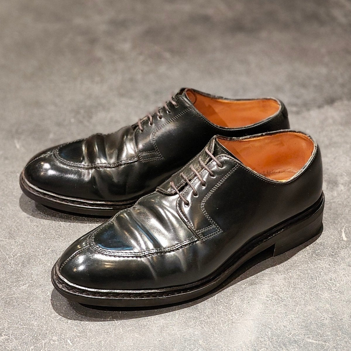 希少【Paraboot】パラブーツ サンド Uチップ コードバン ブラック サイズ UK6