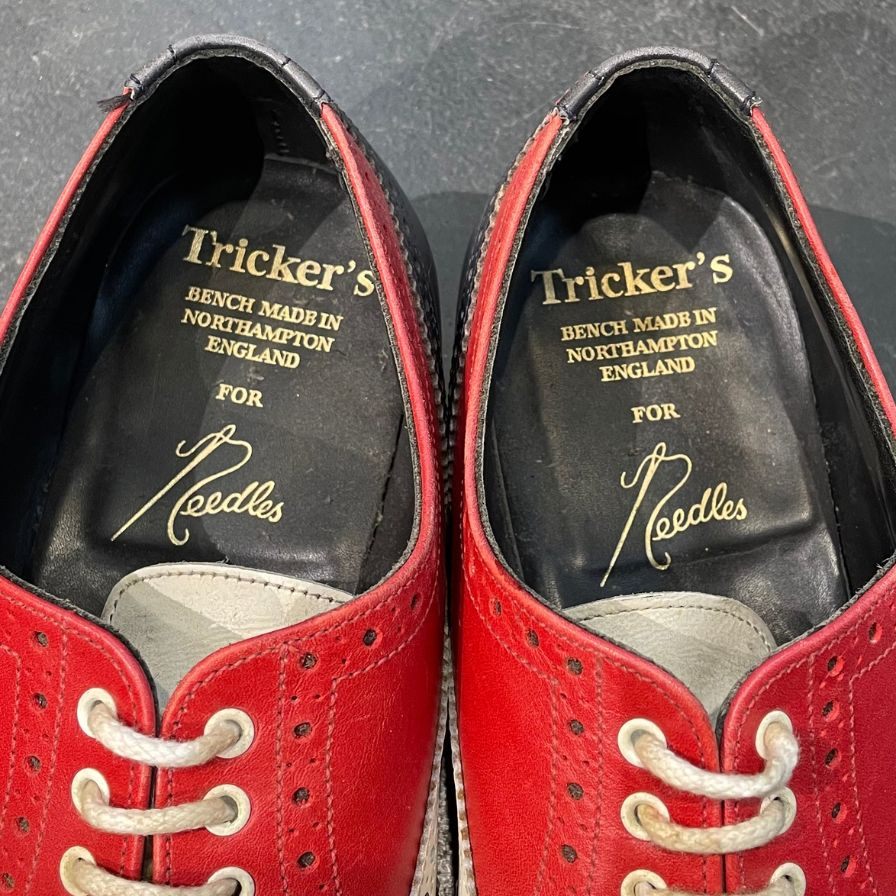 【Tricker’s】トリッカーズ ニードルス別注 ウイングチップ トリコロール サイズ UK8