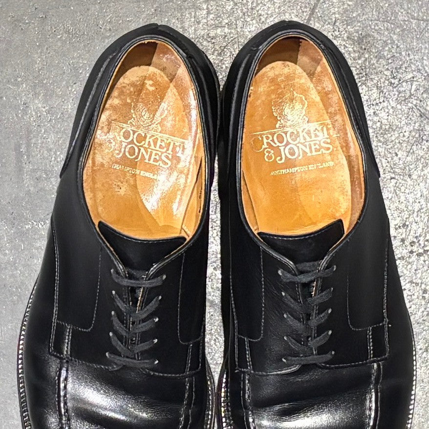 【CROCKETT&JONES】クロケット&ジョーンズ レザーシューズ オンスロー Uチップ カーフ ブラック サイズ UK8.5E