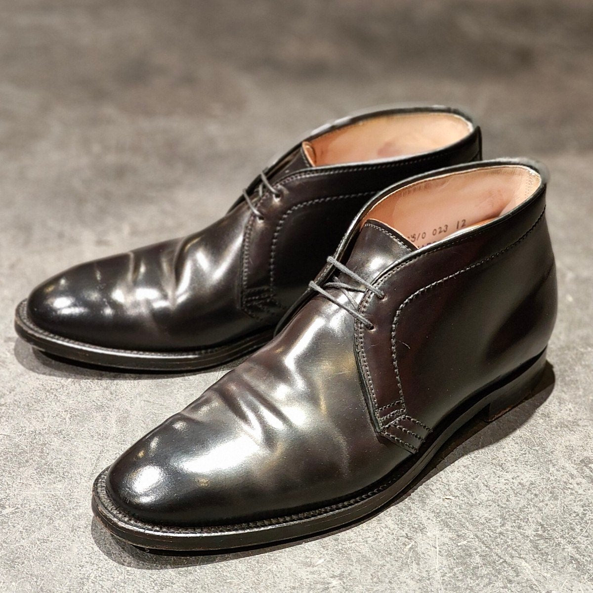 極美品 【ALDEN】オールデン レザーソウル別注 14789 チャッカブーツ コードバン ブラック サイズ US9D プラザラスト