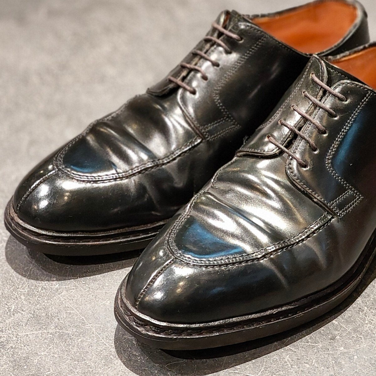 希少【Paraboot】パラブーツ サンド Uチップ コードバン ブラック サイズ UK6