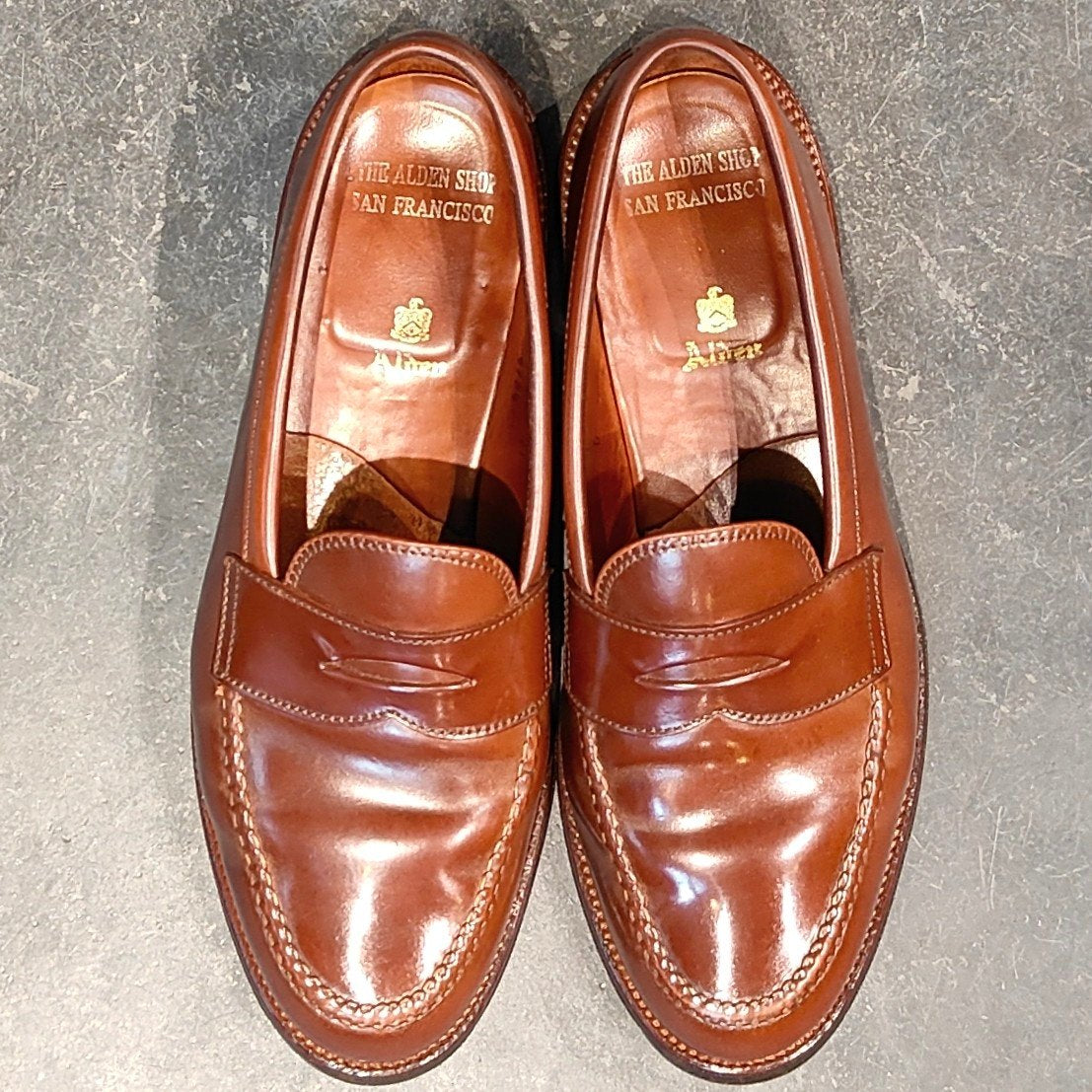 希少 美品 【ALDEN】オールデン オールデンショップサンフランシスコ別注 6754 ペニーローファー コードバン ラベロ サイズ US10.5E バンラスト