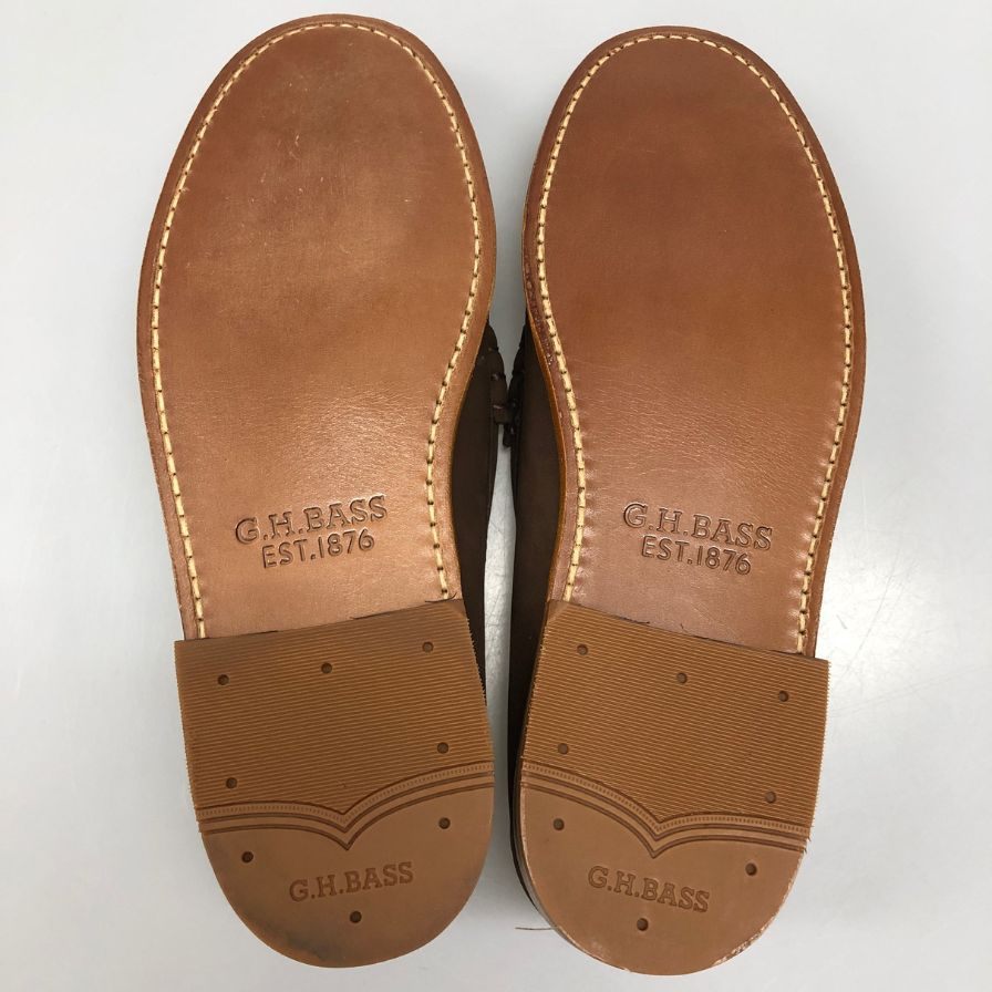 新品未使用 【G.H.Bass&Co. 】 ジーエイチバス 11711D ラーソン ローファー ヌバック ブラウン サイズ US7