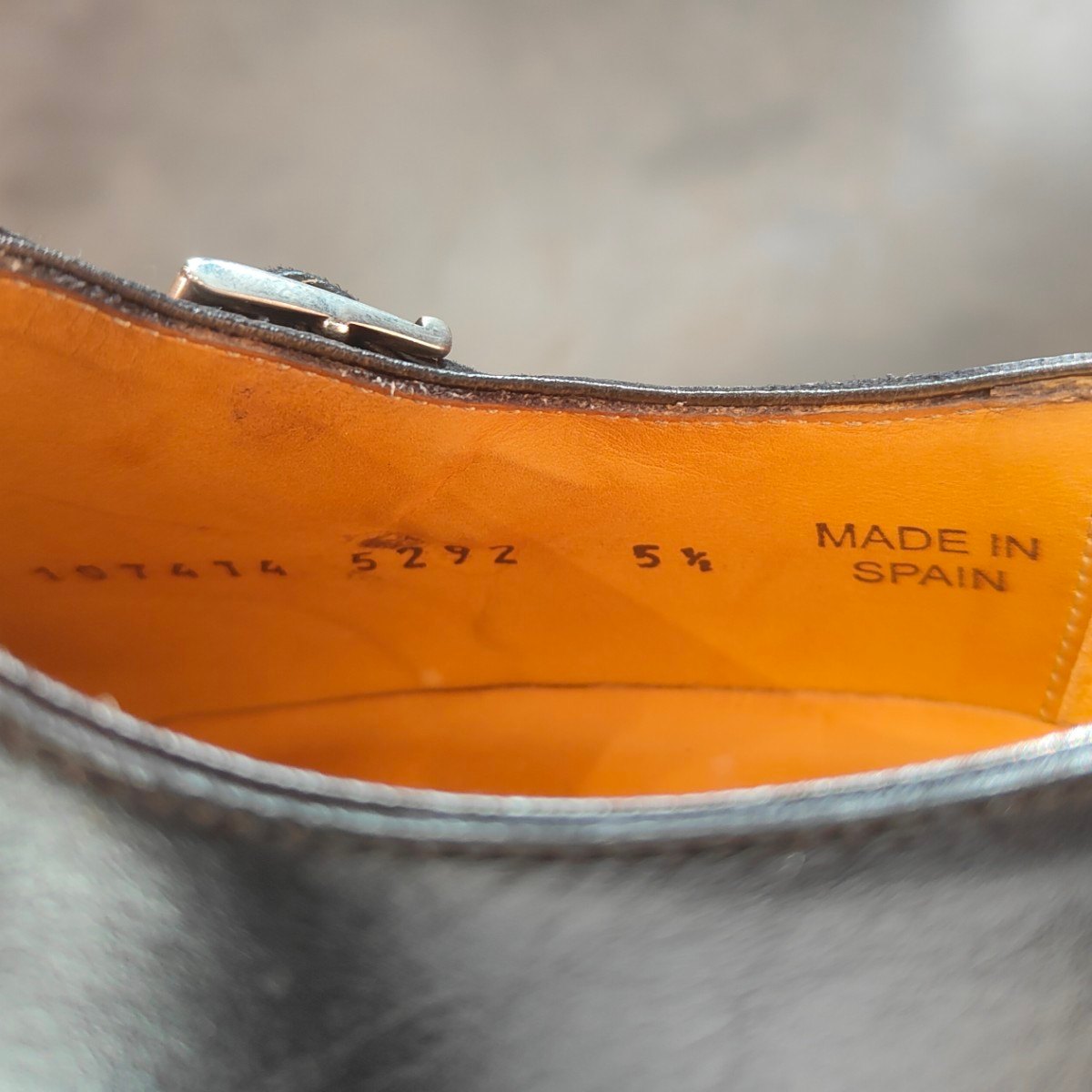 使用数回 【Berwick】バーウィック 5292 シングルモンク ブラック サイズUK5.5 参考定価¥39,600-