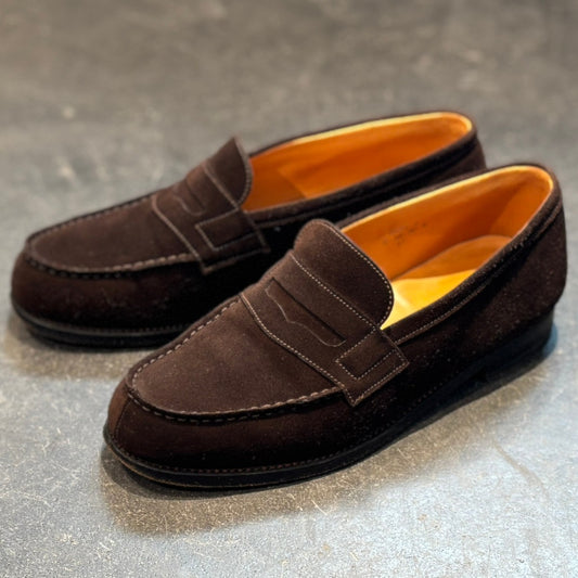 【J.M.WESTON】ジェイエムウエストン 180  シグニチャーローファー スエード ブラウン サイズ 6E 41ラスト 参考定価 ¥156,200