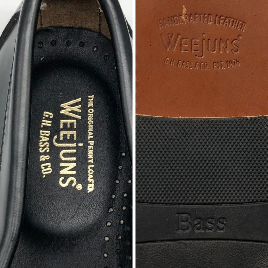 新品未使用 【G.H.Bass&Co. 】 ジーエイチバス 11010H ラーソン ローファー カーフ ブラック×ホワイト サイズ US8 定価¥39,600-