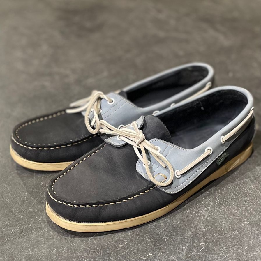 【PARABOOT】パラブーツ バース デッキシューズ ヌバック ブルー ネイビー サイズ UK8.5