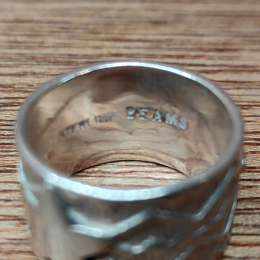 サンシャインリーブス ビームスプラス別注 リング ナバホ スター sv925 シルバー メンズ サイズ約15号 SUNSHINE REEVES BEAMS PLUS +【LA】