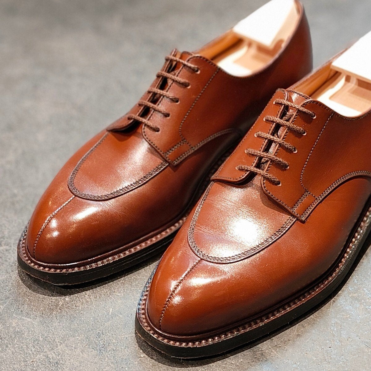 極美品 【J.M.WESTON】ジェイエムウエストン 598 ハーフハント 旧ロゴ Uチップ カーフ タンブラウン サイズ UK5.5C 25ラスト 定価¥170,500-