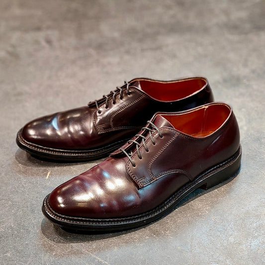 極美品【ALDEN】オールデンインターナショナルギャラリービームス 2938F  プレーントゥ コードバン ダークバーガンディ サイズ US8.5D バリーラスト