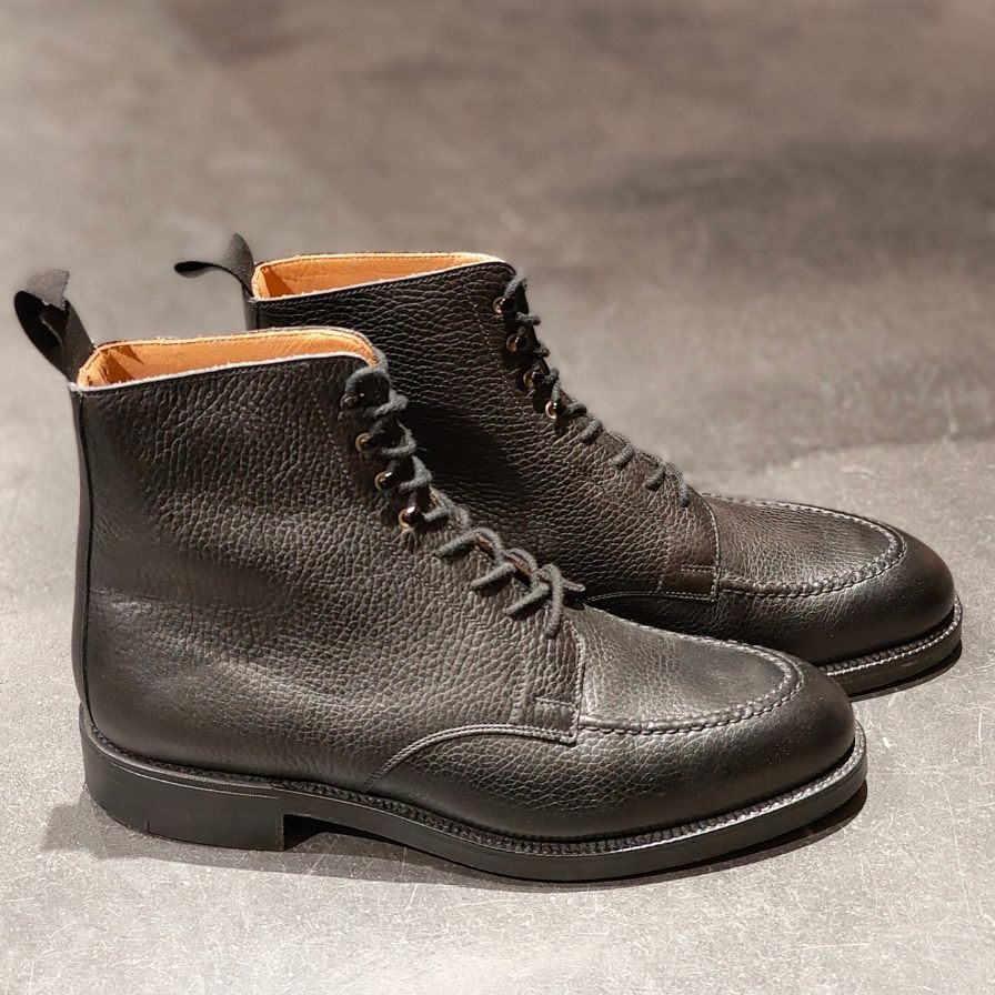 【CROCKETT&JONES】クロケットジョーンズ ゴールウェイ レースアップブーツ グレインレザー ブラック サイズ UK6.5E