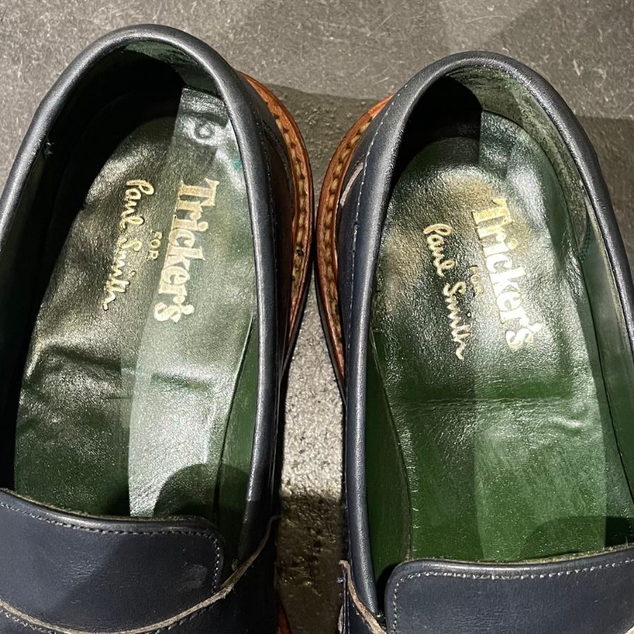【Tricker’s】トリッカーズ×ポールスミス M7772 タッセルローファー カーフ ネイビー サイズUK7