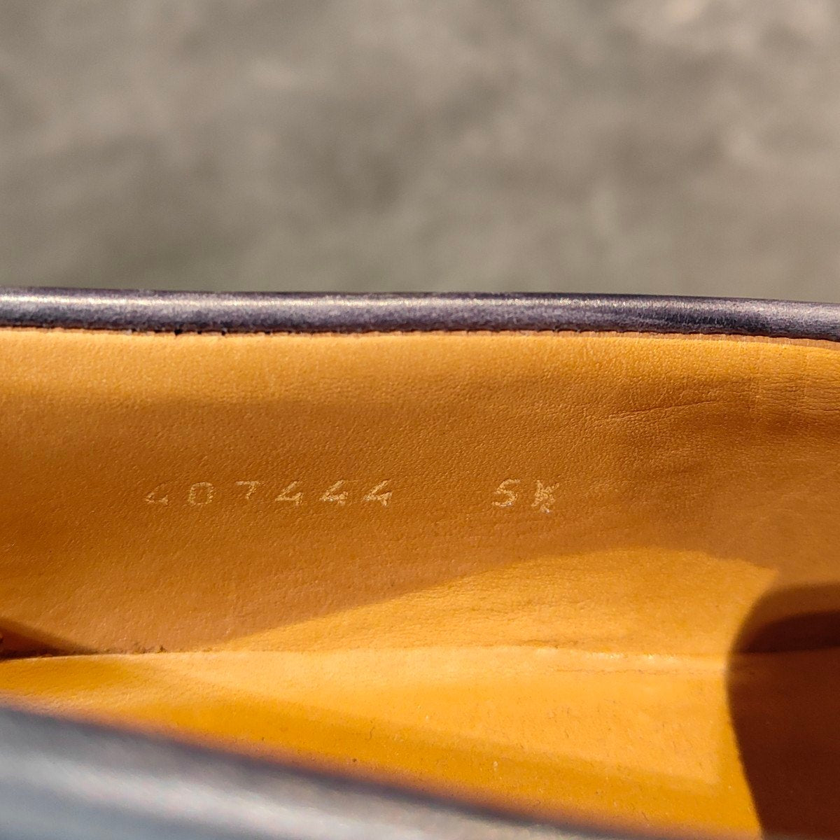 【GUCCI】グッチ 407444 コインローファー カーフ ネイビー サイズUK5.5