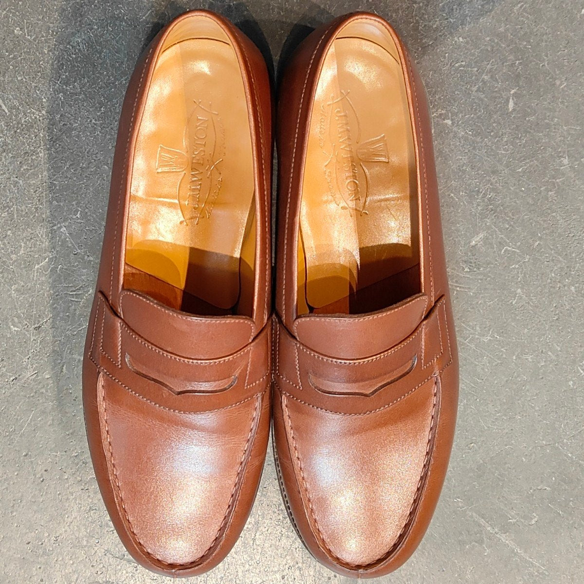 希少 使用数回 【J.M.WESTON】ジェイエムウエストン 180 シグニチャーローファー ロシアンカーフ タンブラウン サイズUK6.5D 41ラスト