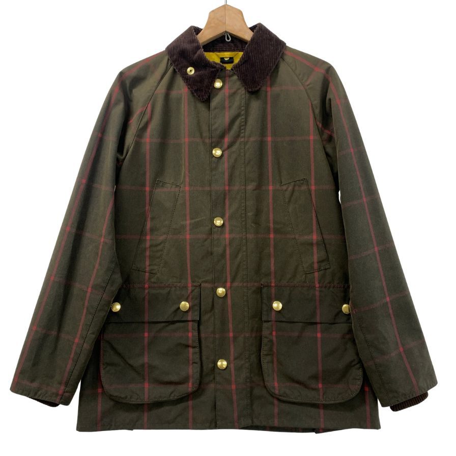 バブアー オイルドジャケット ビデイルSL オリーブ 赤ウィンドペン柄  メンズ サイズ36 Barbour【LA】 Barbour】バブアー オイルドジャケット ビデイルSL オリーブ 赤