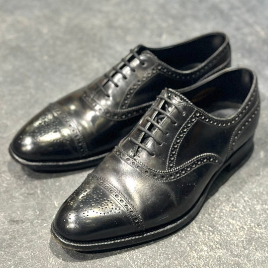 美品【EDWARDGREEN】エドワードグリーン カドガン セミブローグ カーフ ブラック サイズUK6.5E 82ラスト